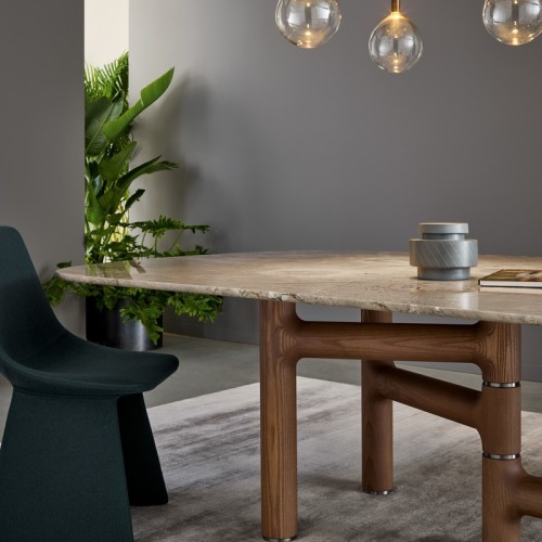 Pivot Bonaldo Table with Barrel-Shaped Top