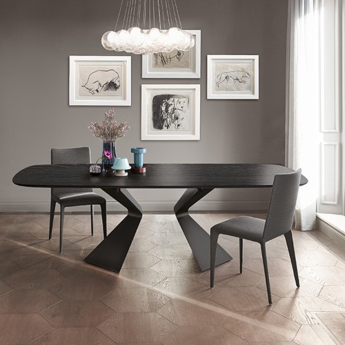 Prora Bonaldo Table with Barrel-Shaped Top