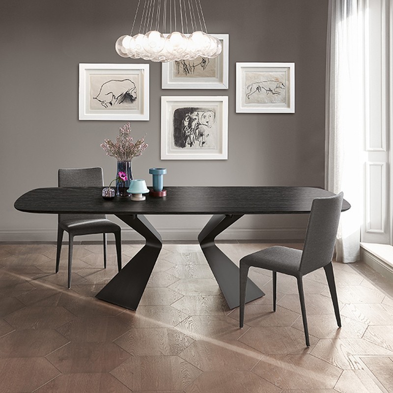 Prora Bonaldo Table with Barrel-Shaped Top