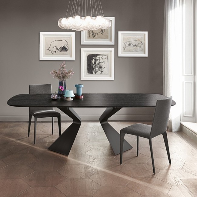 Prora Bonaldo Table with Barrel-Shaped Top