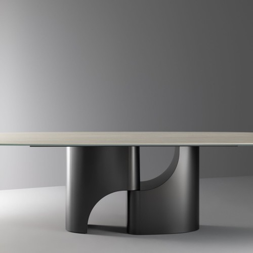 Taijitu Bonaldo Table with Barrel-Shaped Top
