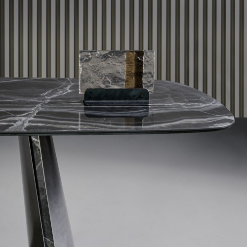 Torii Bonaldo Table with Barrel-Shaped Top