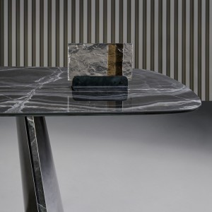 Torii Bonaldo Table with Barrel-Shaped Top