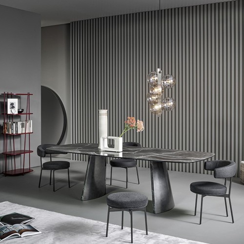 Torii Bonaldo Table with Barrel-Shaped Top