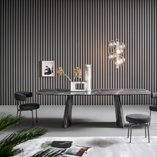 Torii Bonaldo Table with Barrel-Shaped Top