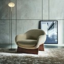 Boolean Armchair Bonaldo with Wooden Base