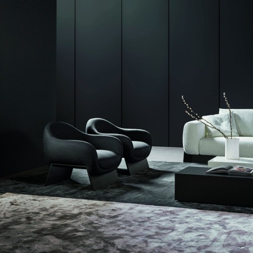 Boolean Armchair Bonaldo with Wooden Base