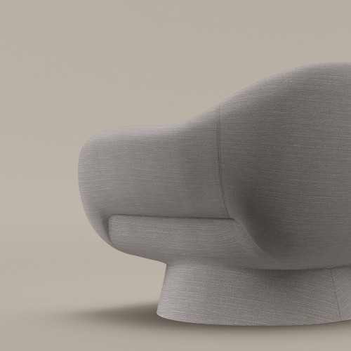 Boolean Armchair Bonaldo Upholstered or Saddle Leather Base