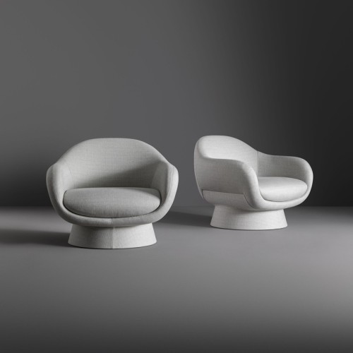 Boolean Armchair Bonaldo Upholstered or Saddle Leather Base
