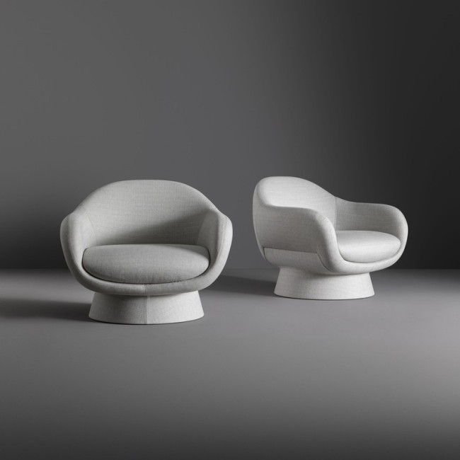 Boolean Armchair Bonaldo Upholstered or Saddle Leather Base