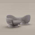 Boolean Armchair Bonaldo Upholstered or Saddle Leather Base