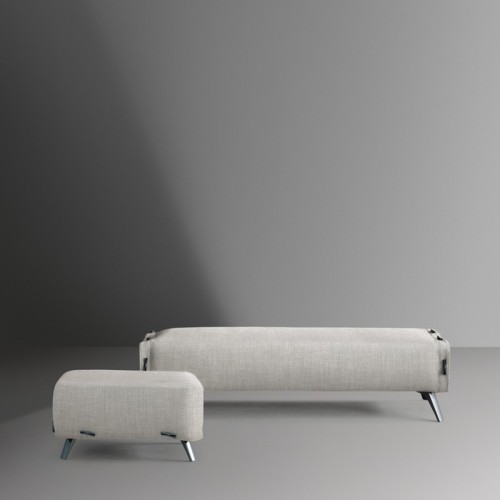 Cuff Bench and Pouf Bonaldo Upholstered