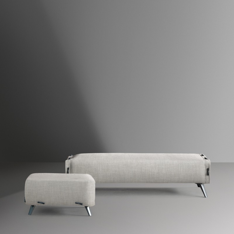 Cuff Bench and Pouf Bonaldo Upholstered