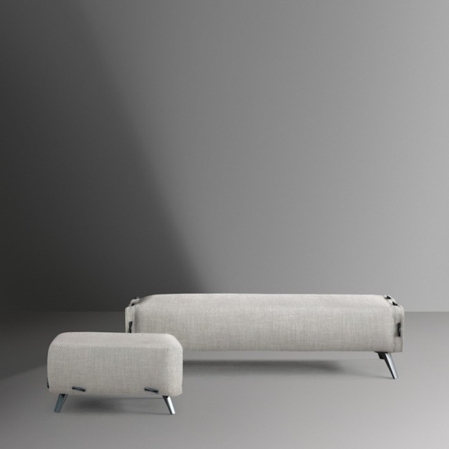 Cuff Bench and Pouf Bonaldo Upholstered