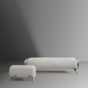 Cuff Bench and Pouf Bonaldo Upholstered