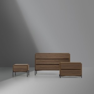 Groove Drawer Chest Bonaldo Walnut