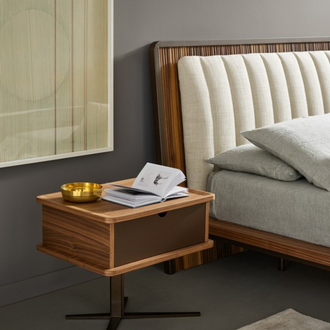 Nelson Bedside Table Bonaldo Walnut