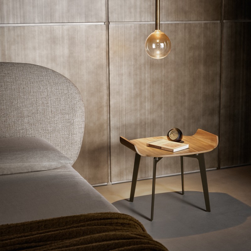 Olos Bedside Table Bonaldo Canaletto Walnut