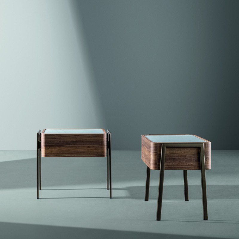 Partout Bedside Table Bonaldo Wood