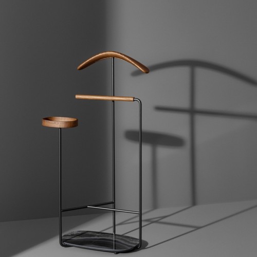 Luigio Valet Stand Bonaldo Wood and Ceramic
