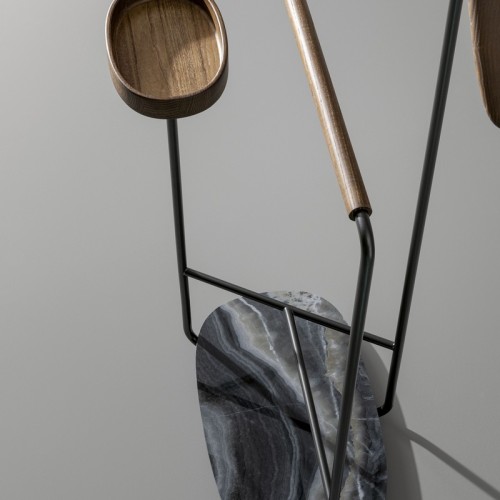Luigio Valet Stand Bonaldo Wood and Ceramic