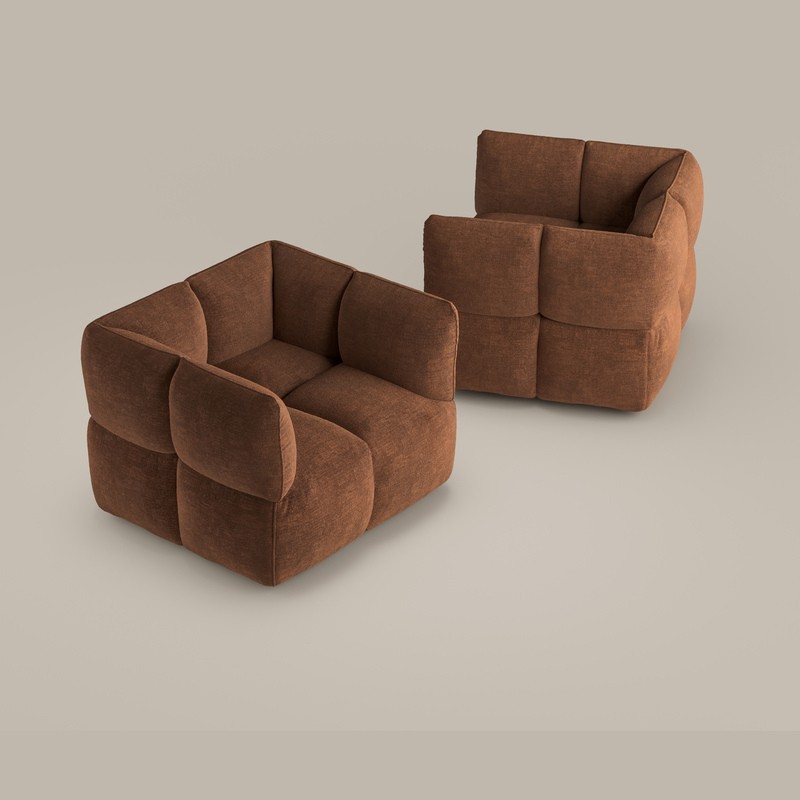 Brik Bonaldo Armchair in Fabric or Leather