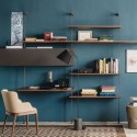 Airport Cattelan Italia metal and wood bookcase