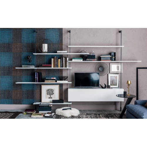Airport Cattelan Italia metal and wood bookcase