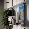 Airport Cattelan Italia metal and wood bookcase