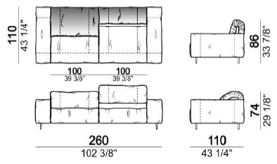 CloseToMe-DivanoLineare-Arketipo-Dimensione