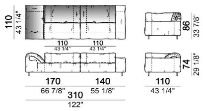 CloseToMe-DivanoLineare-Arketipo-Dimensione
