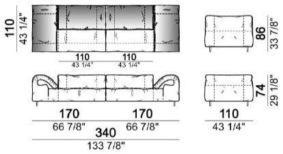 CloseToMe-DivanoLineare-Arketipo-Dimensione