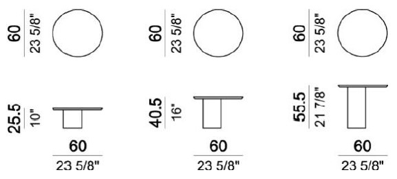 Petra Arketipo Coffee Table Dimensions 2