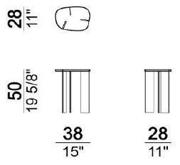 Rumors Arketipo Coffee Table Dimensions 1