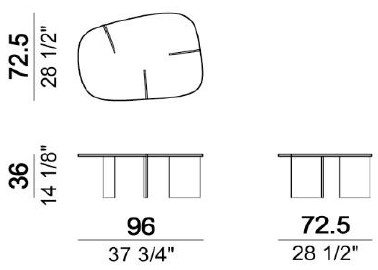 Rumors Arketipo Coffee Table Dimensions 2