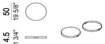 Dimensions of the Talamone Arketipo Coffee Table 4