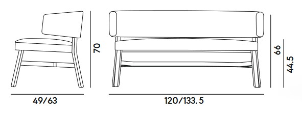Croissant Billiani Sofa dimensions