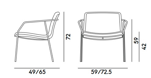 Sedia Sey Billiani dimensioni