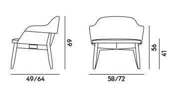 Poltrona Spy Billiani dimensioni