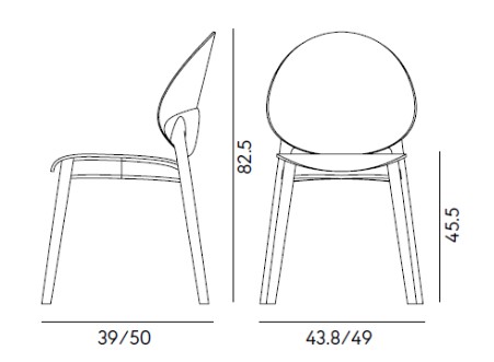 Sedia Fleuron Billiani dimensioni