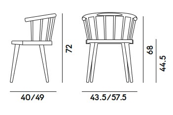 W Billiani Chair dimensions