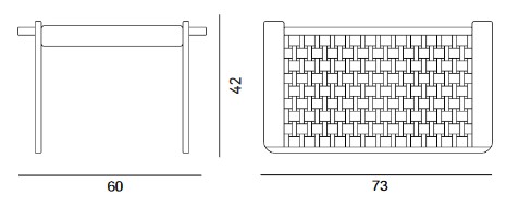 Dimensions of the Raquette Billiani Coffee Table