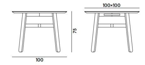Pouf Croissant Billiani dimensions