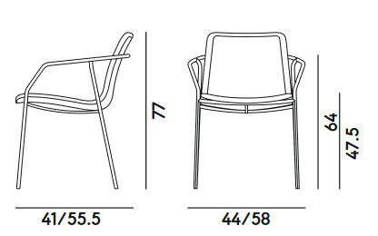 Sedia Sey Billiani dimensioni