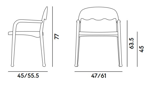 Frisée Billiani Chair Dimensions