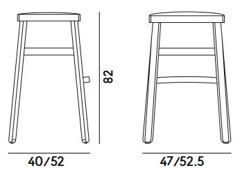 Croissant 578 Billiani Bar Stool dimensions