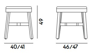 Croissant 578 Billiani Bar Stool dimensions