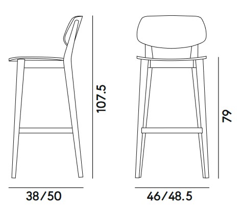 Doll Billiani Stool dimensions