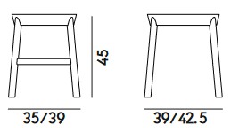 Dimensions of Drum Billiani Backless Bar Stool
