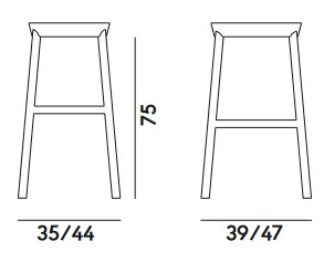 Measurements of Marimba Billiani Bar Stool